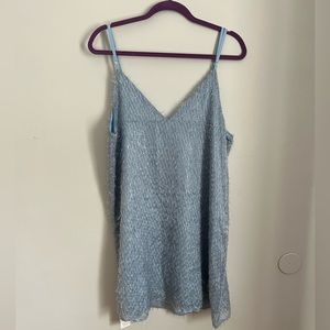 Cupshe X Madison Beach Wedding Something Blue
Fringe Slip Dress